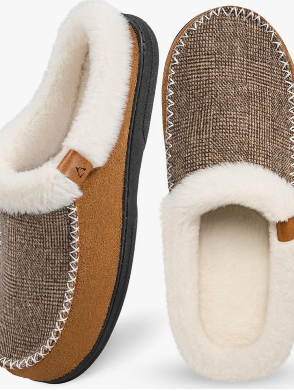Mens Slippers Slip on Moccasin Indoor Memory Foam House Shoes Warm
